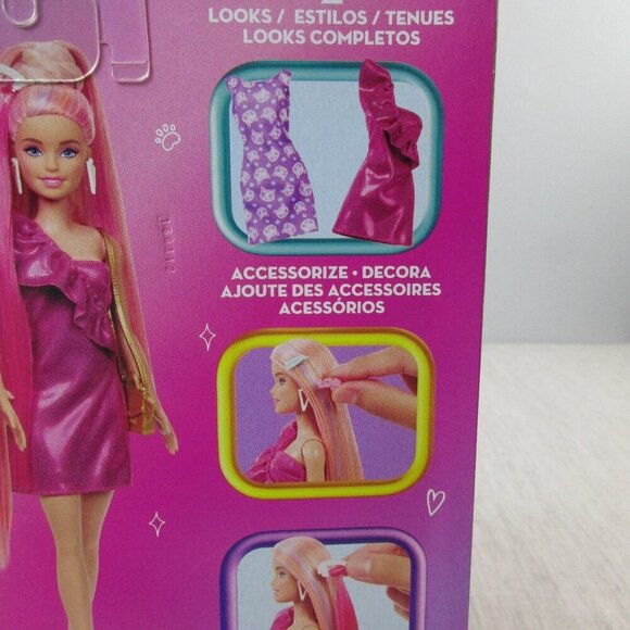 Barbie Fun & Fancy Hair Doll with Extra-Long Blonde Hair and Styling Accessories - Picture 3 of 5